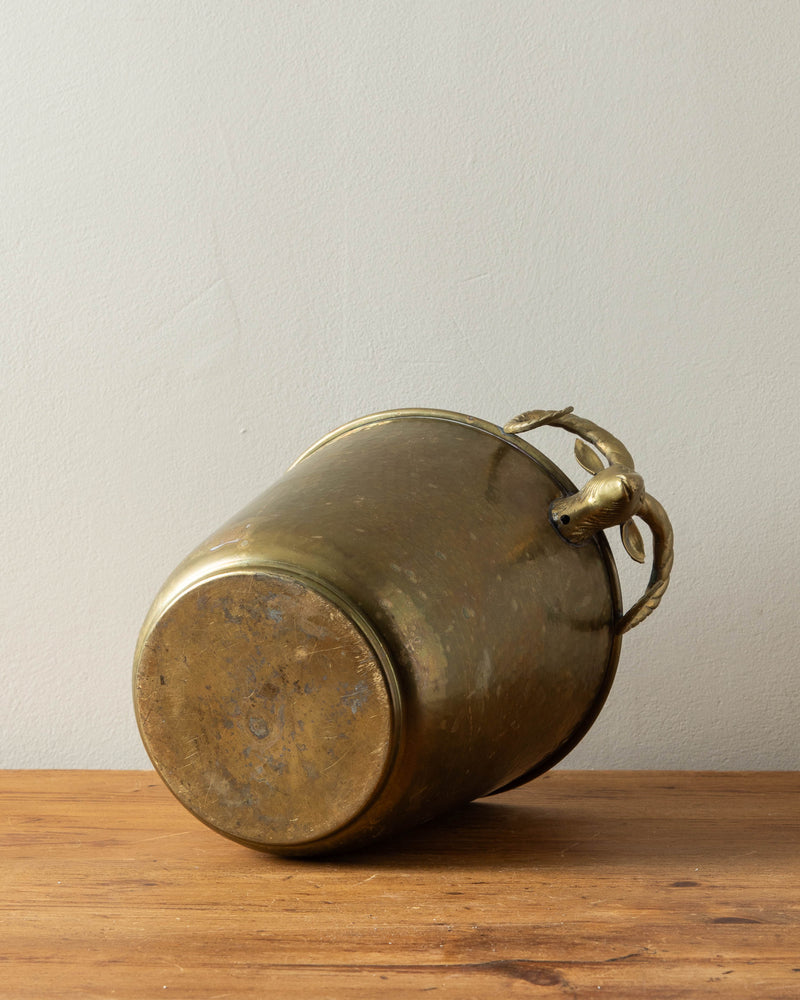 Solid Brass Rams Head Ice Bucket