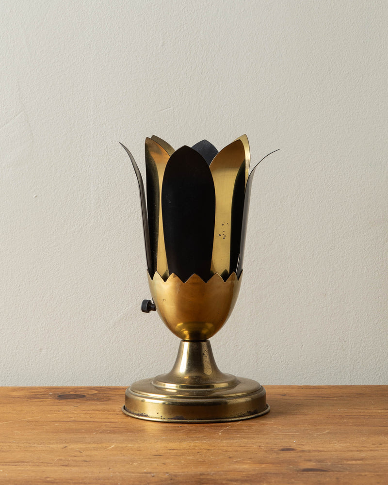 Brass + Black Post Modern Tulip Lamp