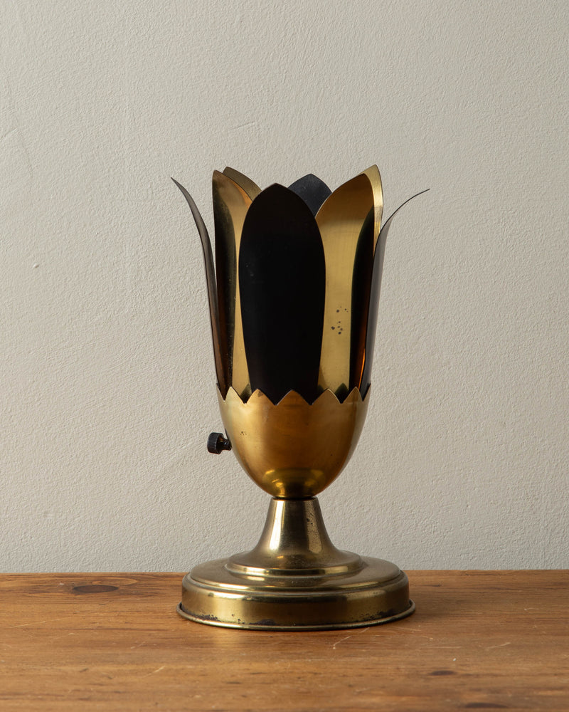 Brass + Black Post Modern Tulip Lamp