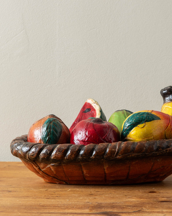 Leather Wrapped Fruits in Basket