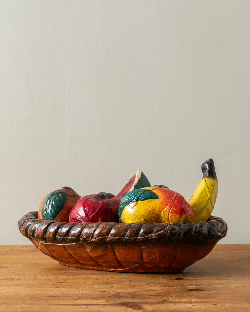 Leather Wrapped Fruits in Basket