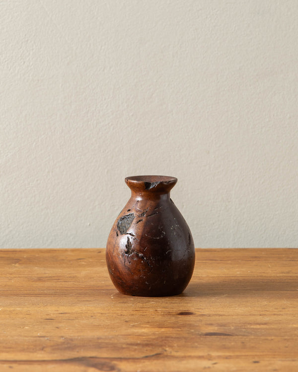 Turned Burl Walnut Vase