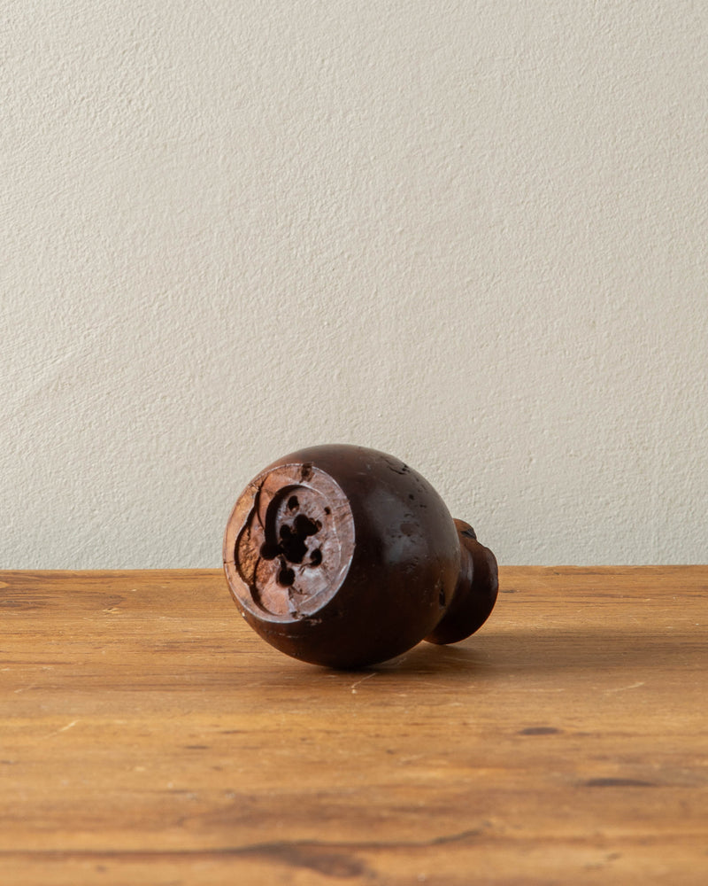 Turned Burl Walnut Vase