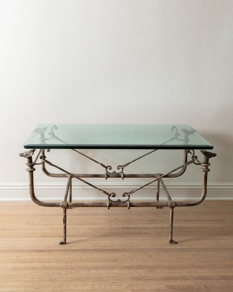 Giacometti Bronze & Iron Etrucsan Coffee Table by Paul Ferrante