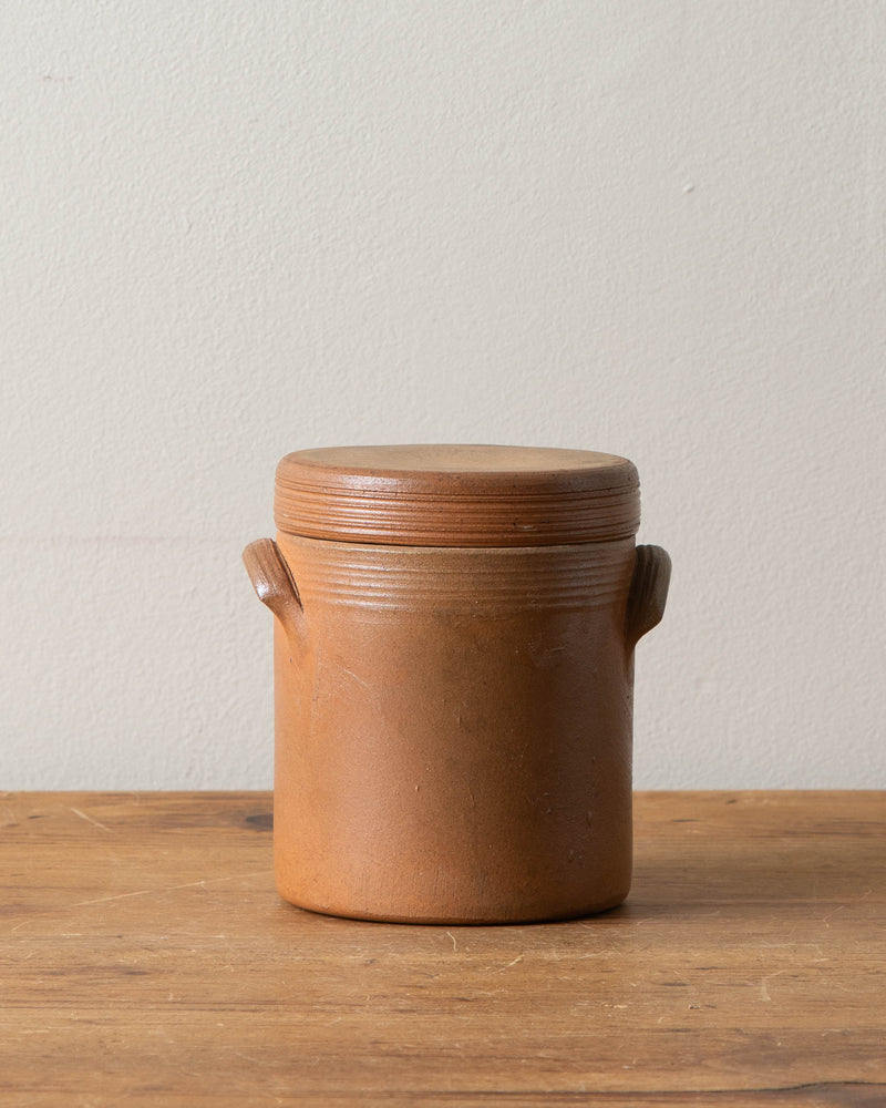 French Stoneware Confit Canister, 1960's