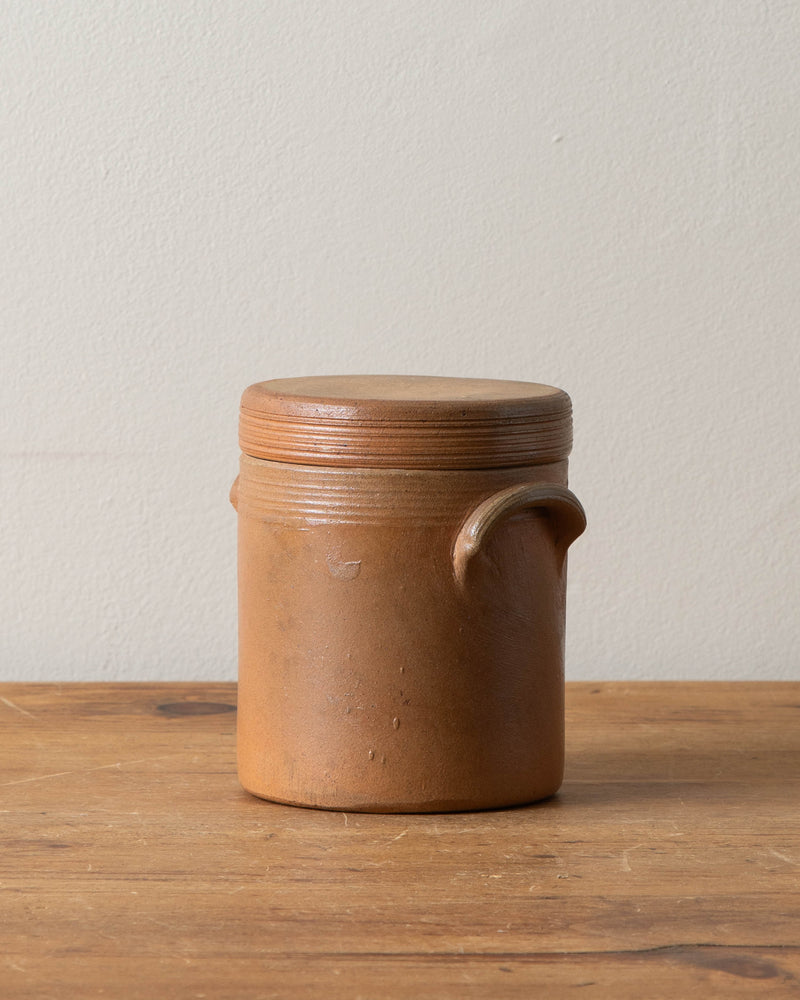 French Stoneware Confit Canister, 1960's