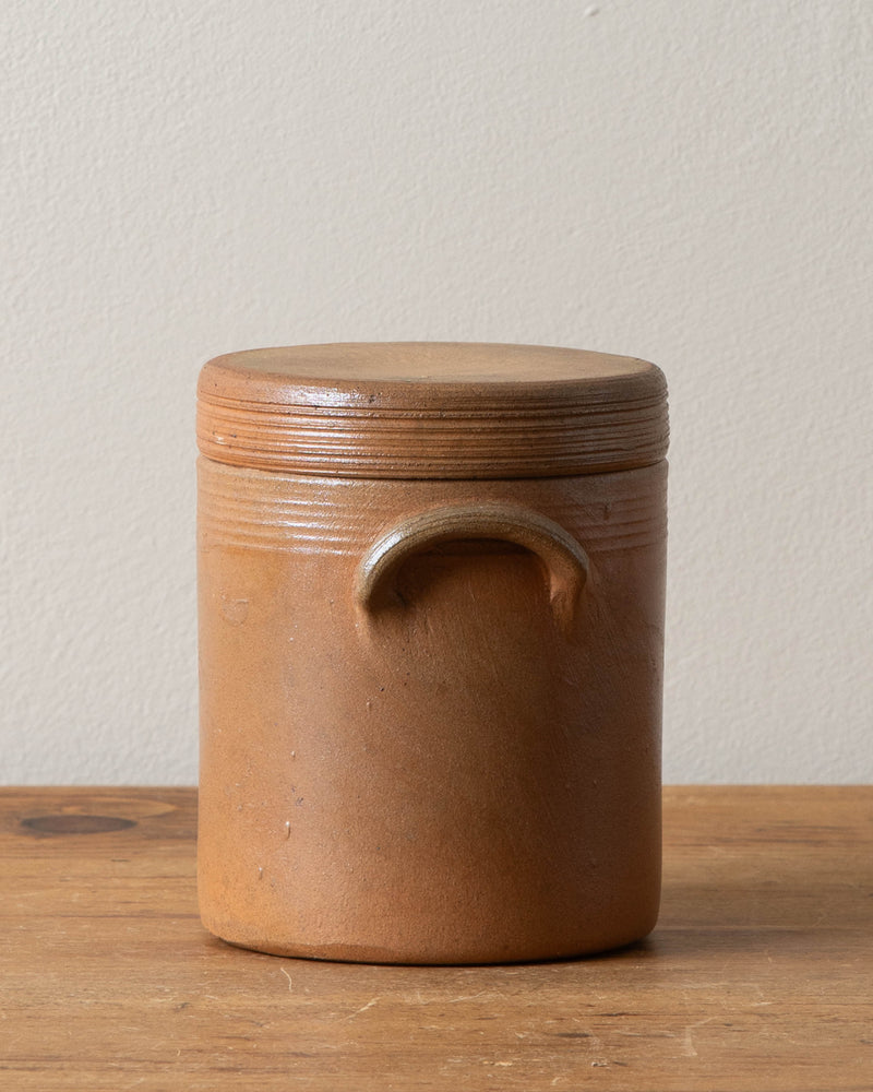 French Stoneware Confit Canister, 1960's