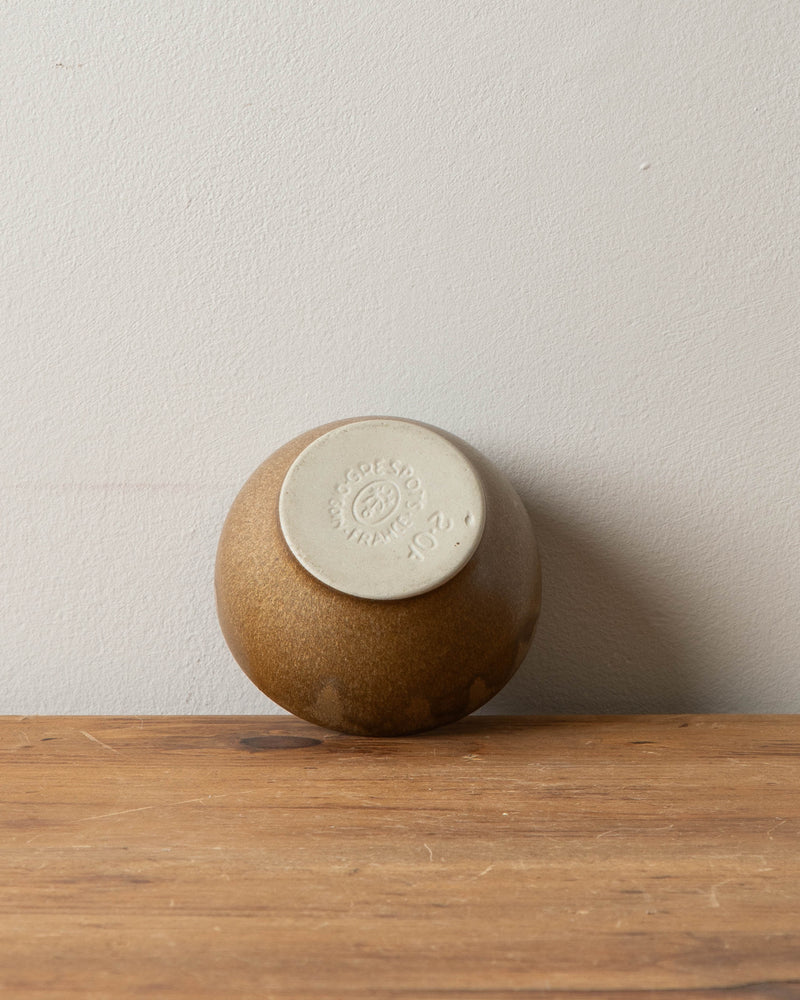 Small Brown French Stoneware Bowl, 1980's