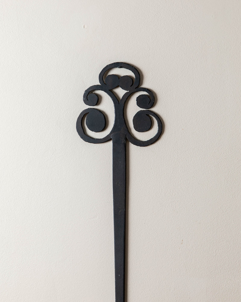 Tall Iron Torch Cut Candle Sconce