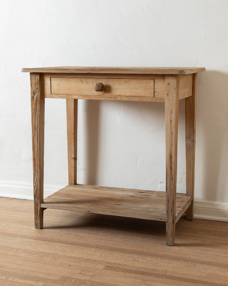 Primitive Pine Entry / Side Table w/ Drawer