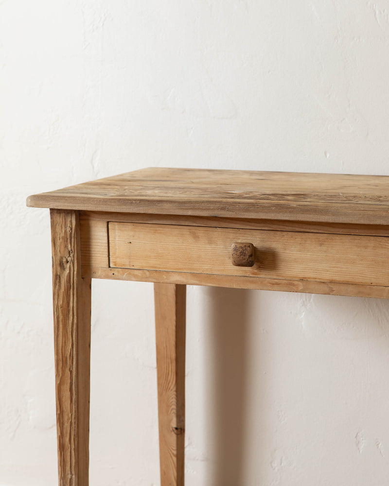 Primitive Pine Entry / Side Table w/ Drawer