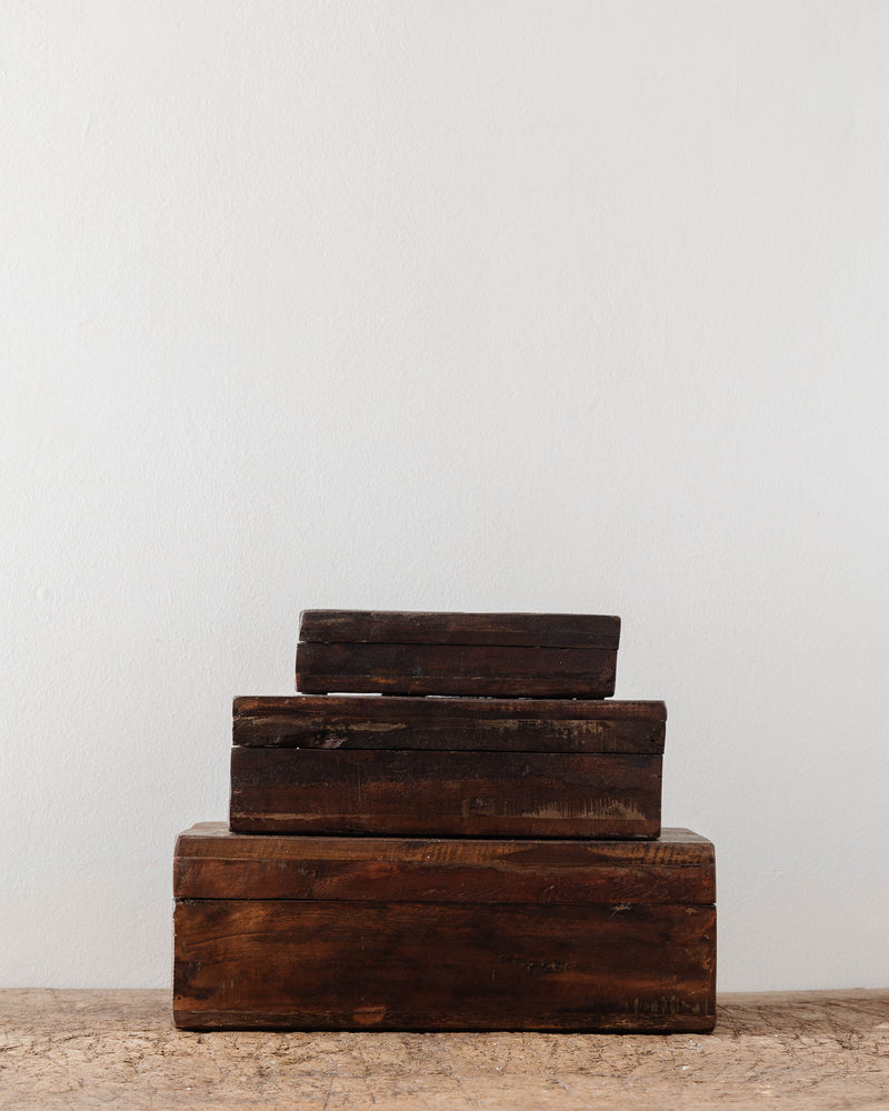 Reclaimed Wood Boxes (Set of 3)