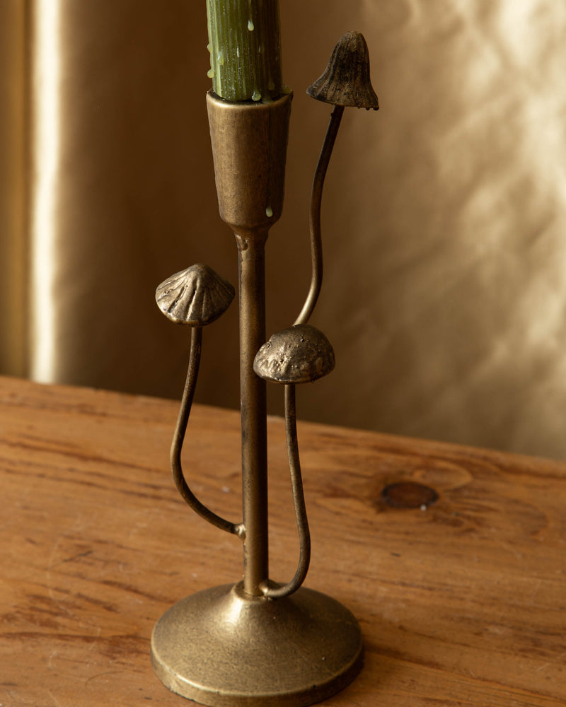 Brass Mushroom Taper Holder