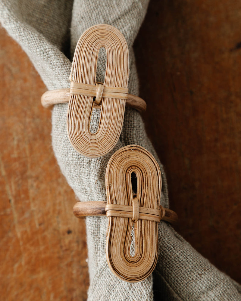 Bamboo Knotted Napkin Rings (Set of 4)