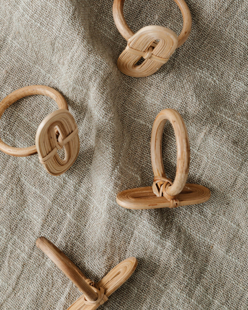 Bamboo Knotted Napkin Rings (Set of 4)