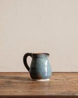 Orange & Blue Studio Pottery Pitcher, Signed