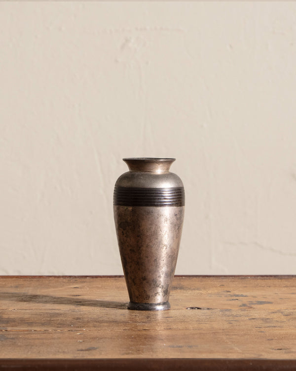 Striped Pewter Bud Vase
