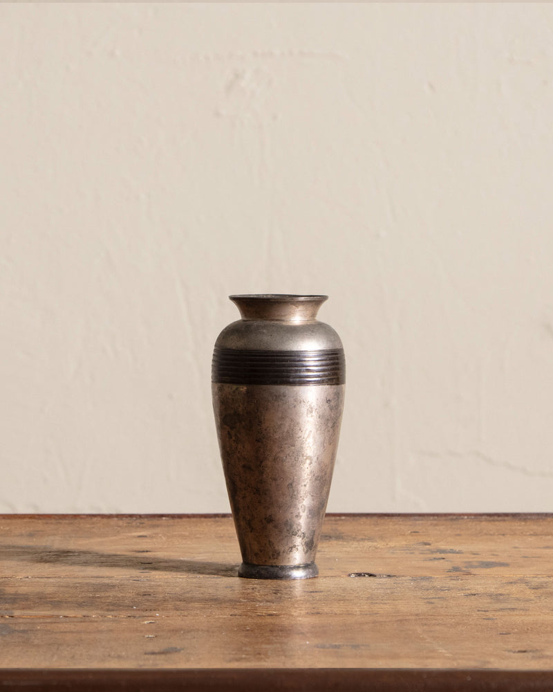 Striped Pewter Bud Vase