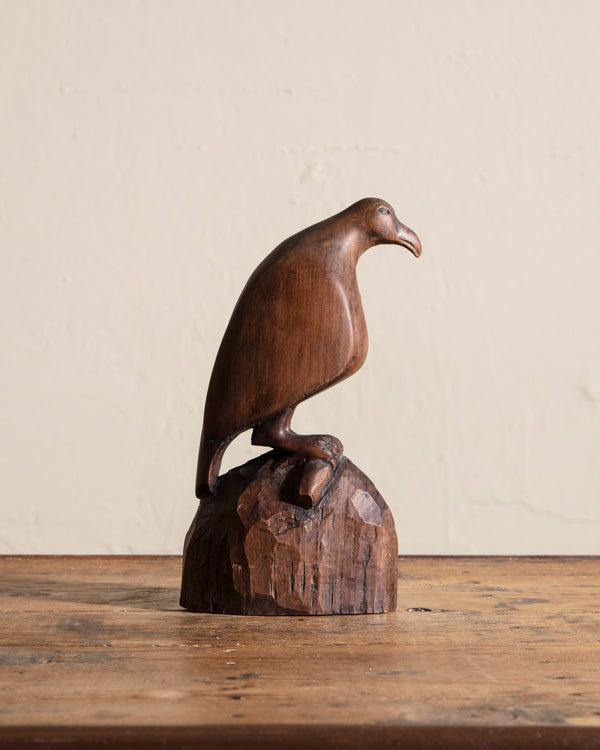 Hand Carved Wooden Bird Statue