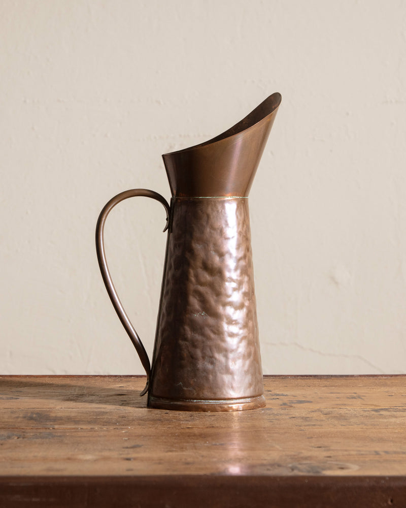 Large Hammered Copper Pitcher