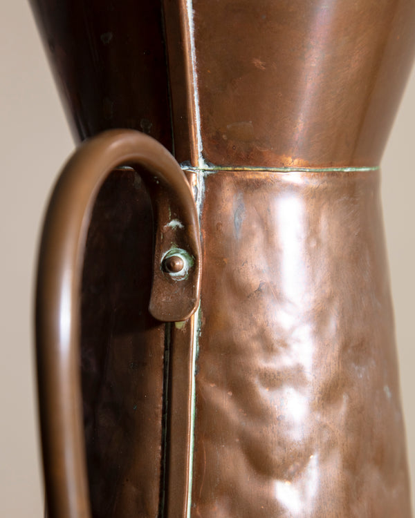 Large Hammered Copper Pitcher