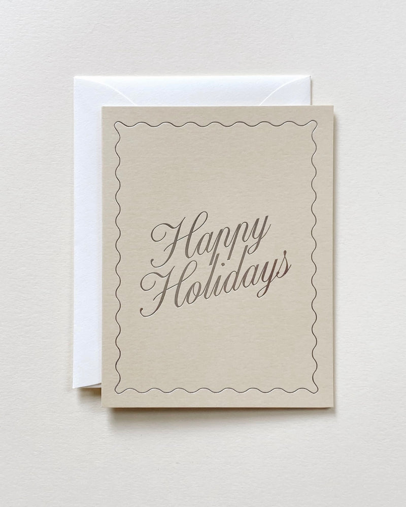 "Happy Holidays" Foil Stamped Card