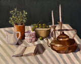 "Striped Table" Print: 11x14