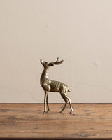 Brass Standing Deer Statue
