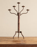 32" Tall Reed & Iron Tripod Candelabra - Lone Fox