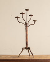 32" Tall Reed & Iron Tripod Candelabra - Lone Fox