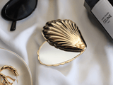 Deco Shell Compact Mirror: Silver