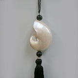 46" Nautilus Shell Black Tassel - Lone Fox