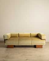 Sculptural Scandinavian Oak & Mohair Daybed / Sofa, 1970's