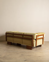 Sculptural Scandinavian Oak & Mohair Daybed / Sofa, 1970's