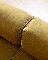 Sculptural Scandinavian Oak & Mohair Daybed / Sofa, 1970's