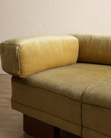 Sculptural Scandinavian Oak & Mohair Daybed / Sofa, 1970's