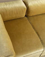 Sculptural Scandinavian Oak & Mohair Daybed / Sofa, 1970's