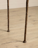 Solid Bronze Vanity Table w/ Mirror Manner of Alberto Giacometti, USA, 1960's