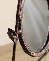 Solid Bronze Vanity Table w/ Mirror Manner of Alberto Giacometti, USA, 1960's