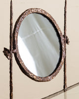 Solid Bronze Vanity Table w/ Mirror Manner of Alberto Giacometti, USA, 1960's