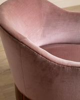 Art Deco Inlaid Mahogany & Velour Club Chair, Sweden, 1930's