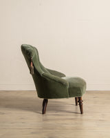 Pair of Swedish Tassel Back Mohair Parlor Chairs, 1930's