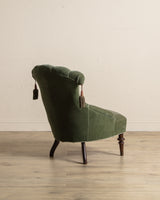 Pair of Swedish Tassel Back Mohair Parlor Chairs, 1930's