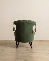 Pair of Swedish Tassel Back Mohair Parlor Chairs, 1930's