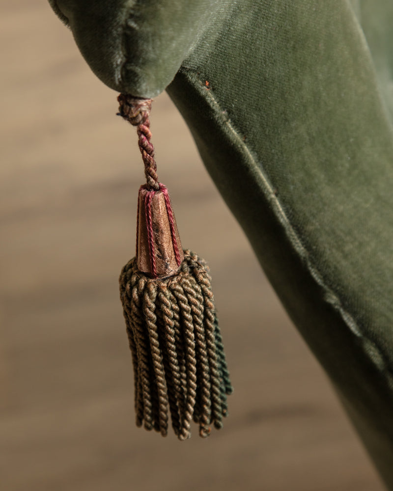 Pair of Swedish Tassel Back Mohair Parlor Chairs, 1930's