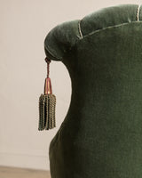 Pair of Swedish Tassel Back Mohair Parlor Chairs, 1930's