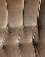 Danish Taupe Velvet Tufted Lounge Chair, 1960's