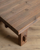 Brutalist Pine Coffee Table by Jens Lyngsoe, Denmark, 1970's