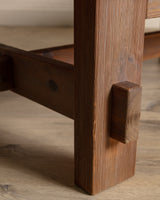 Brutalist Pine Coffee Table by Jens Lyngsoe, Denmark, 1970's