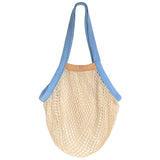 French market bag: French blue/wheat